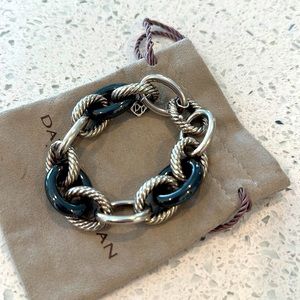 David Yurman Ceramic Cable Oval Link Bracelet